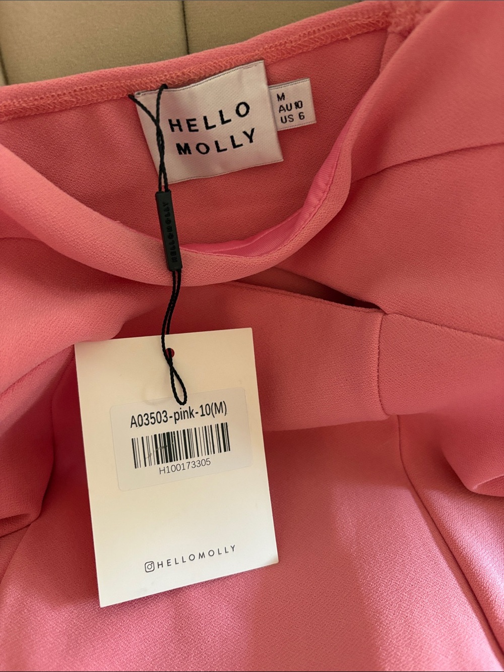 Hello Molly Pink Cutout Bodycon Mini Dress - Picture 2 of 5